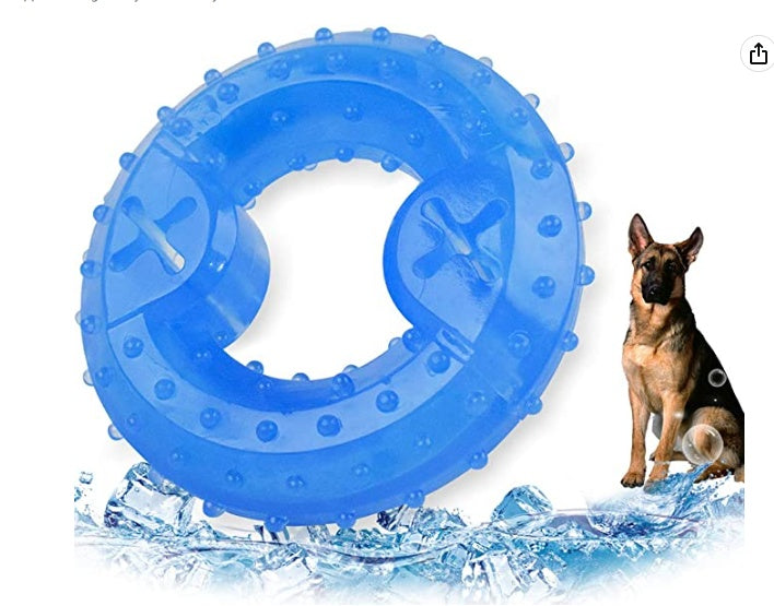 Dog Cooling Teething Ring — Freeze Chew Toy for Puppies