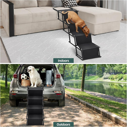 Fellie Foldable Dog Ramp with Non-Slip Surface & Adjustable Angle - Supports up to 80kg