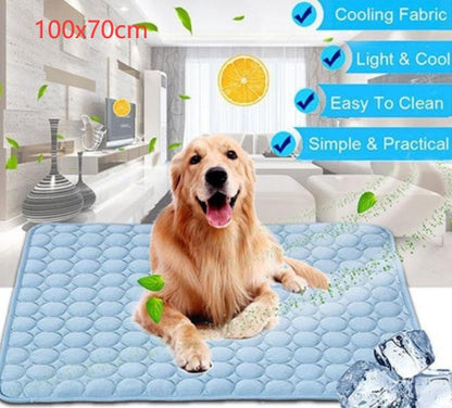 Ice Silk Cooling Mat for Cats & Dogs
