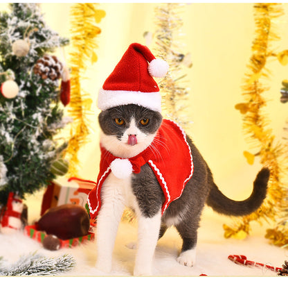Christmas Santa Cloak & Hat Set for Cats & Dogs