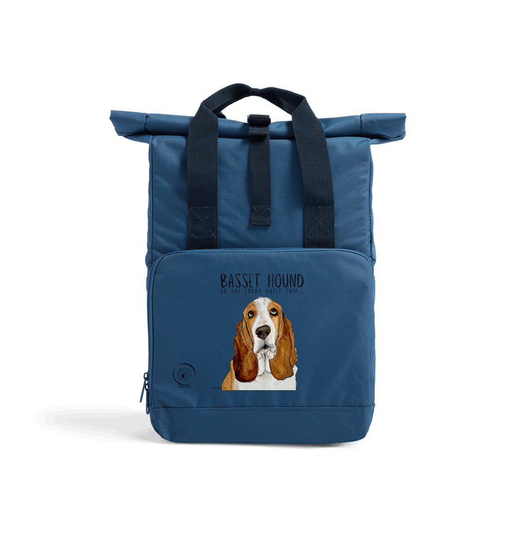 Basset Hound Roll-Top Backpack