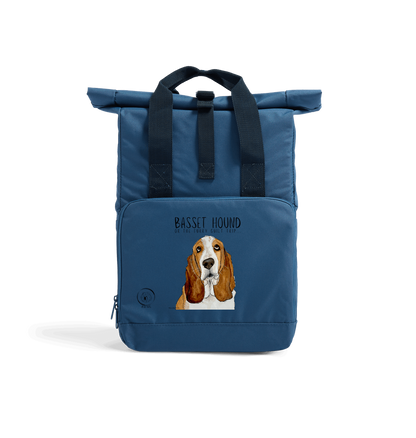 Basset Hound Roll-Top Backpack