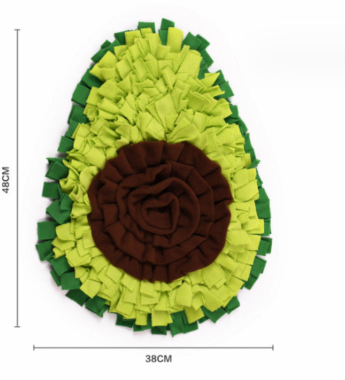 Dog Snuffle Mat — Avocado Shape Puzzle Feeding & Enrichment