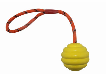 Rubber Ball Rope Knot Molar Dog Toy — Interactive Chew & Fetch