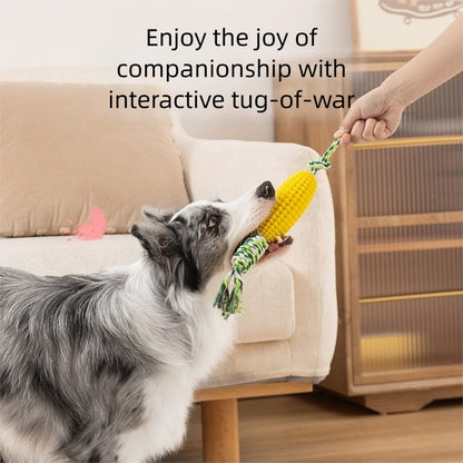 Corn Knot Rope Dog Chew Toy — Teeth Cleaning & Tug Play