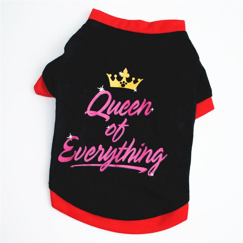 Printed Breathable Dog T-Shirt — Black