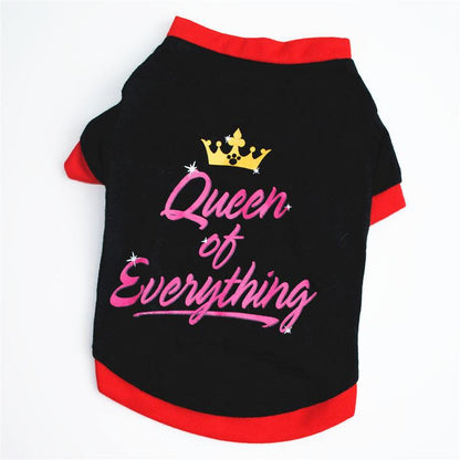 Printed Breathable Dog T-Shirt — Black