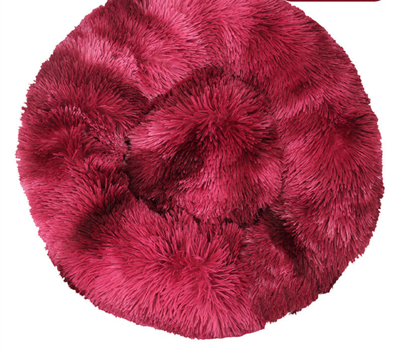 Tie-Dye Plush Round Pet Kennel