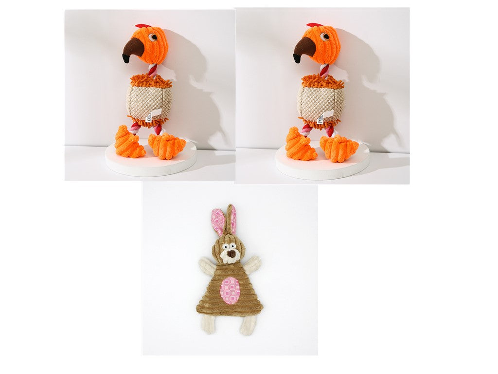 Donkey Plush Squeaky Dog Toy — Corduroy Chew & Cuddle Toy