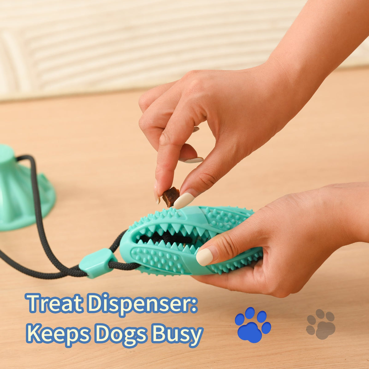 Suction Cup Rope Molar Dog Toy Ball — Tug & Teeth Cleaning