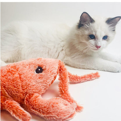 Electric Jumping Lobster Cat Toy — USB Rechargeable Plush