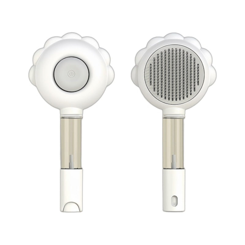 Self-Cleaning Spray Grooming Brush — 2-in-1 Comb & Deshedder
