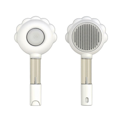 Self-Cleaning Spray Grooming Brush — 2-in-1 Comb & Deshedder