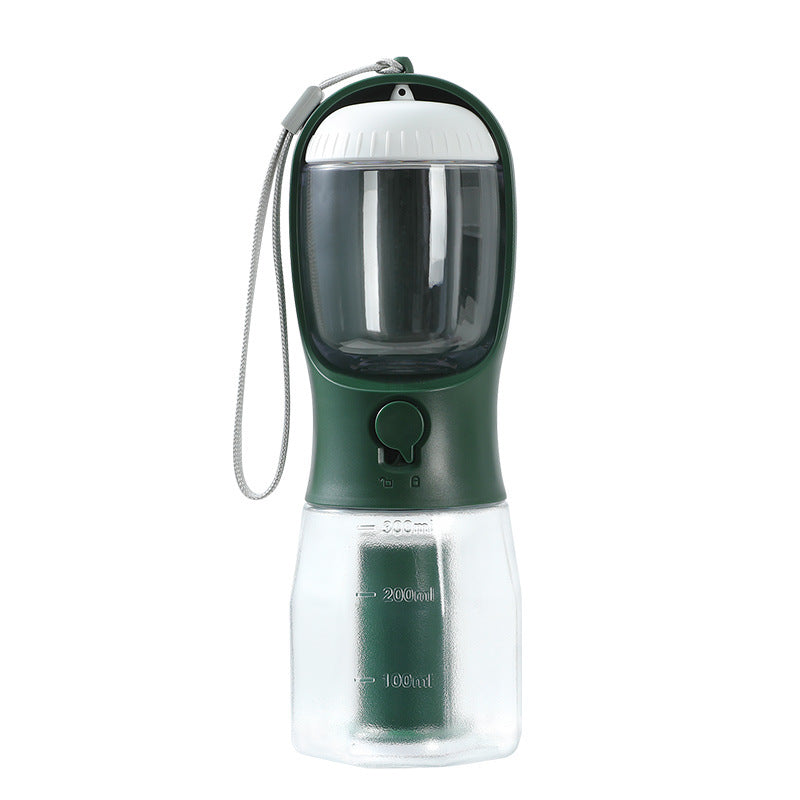3-in-1 Pet Travel Cup — Water, Food & Waste Bag Dispenser