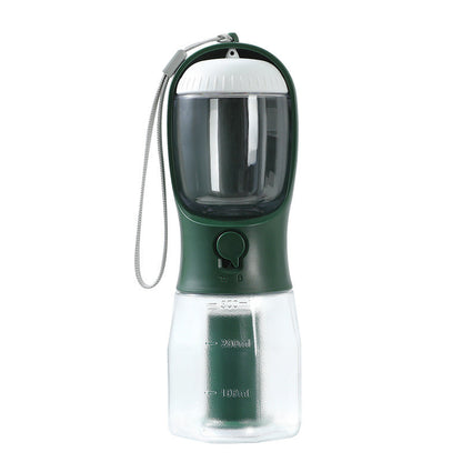 3-in-1 Pet Travel Cup — Water, Food & Waste Bag Dispenser