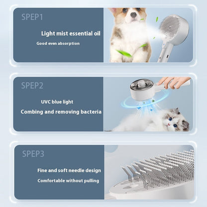 Pet Spray Massage Grooming Comb with UV Sterilisation