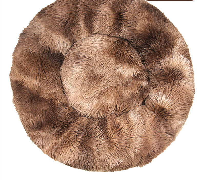 Tie-Dye Plush Round Pet Kennel