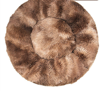 Tie-Dye Plush Round Pet Kennel