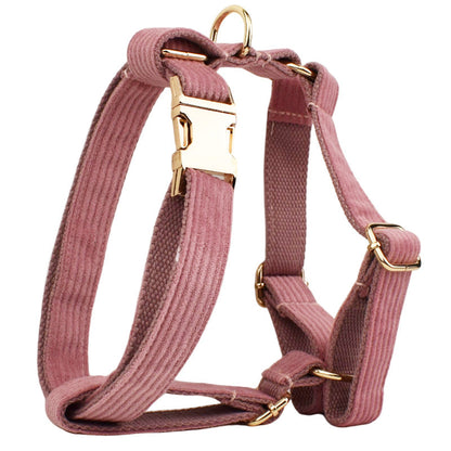 Corduroy Pet Collar & Lead Set