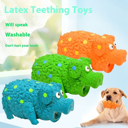 Latex Curly Pig Squeaky Dog Toy — Bite-Resistant Molar Toy