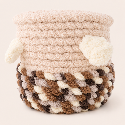 Luxury Handmade Chunky Knit Cat Cave Bed with Pom-Pom Toy