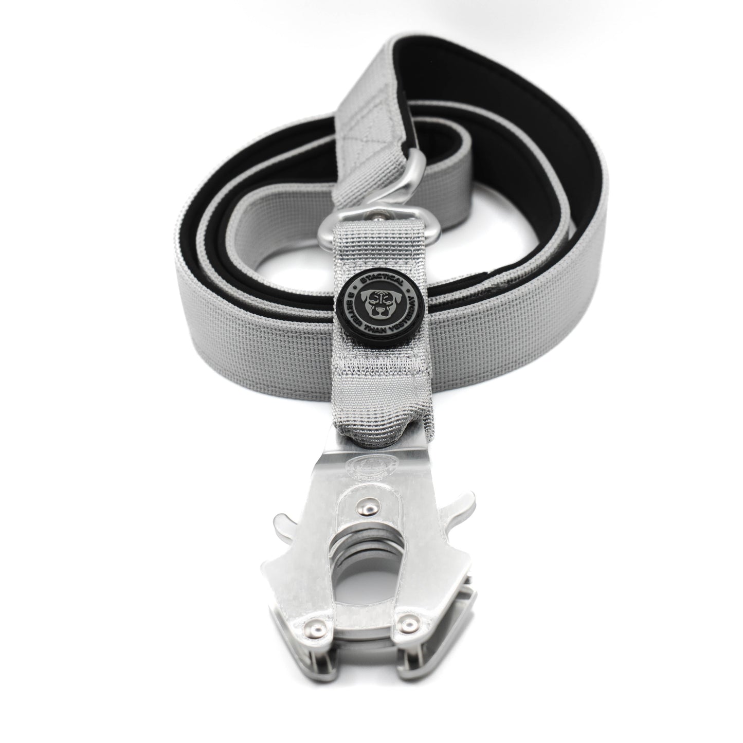 BTactical™ Nylon Frog Clip Dog Lead |  Extra-Strong Anti Tangle - Misty Grey