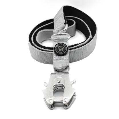 BTactical™ Nylon Frog Clip Dog Lead |  Extra-Strong Anti Tangle - Misty Grey