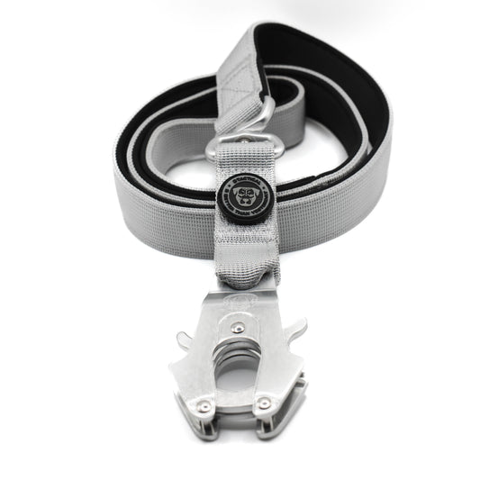 BTactical™ Extra-Strong Nylon Frog Clip Dog Lead with Anti-Tangle Swivel - Misty Grey