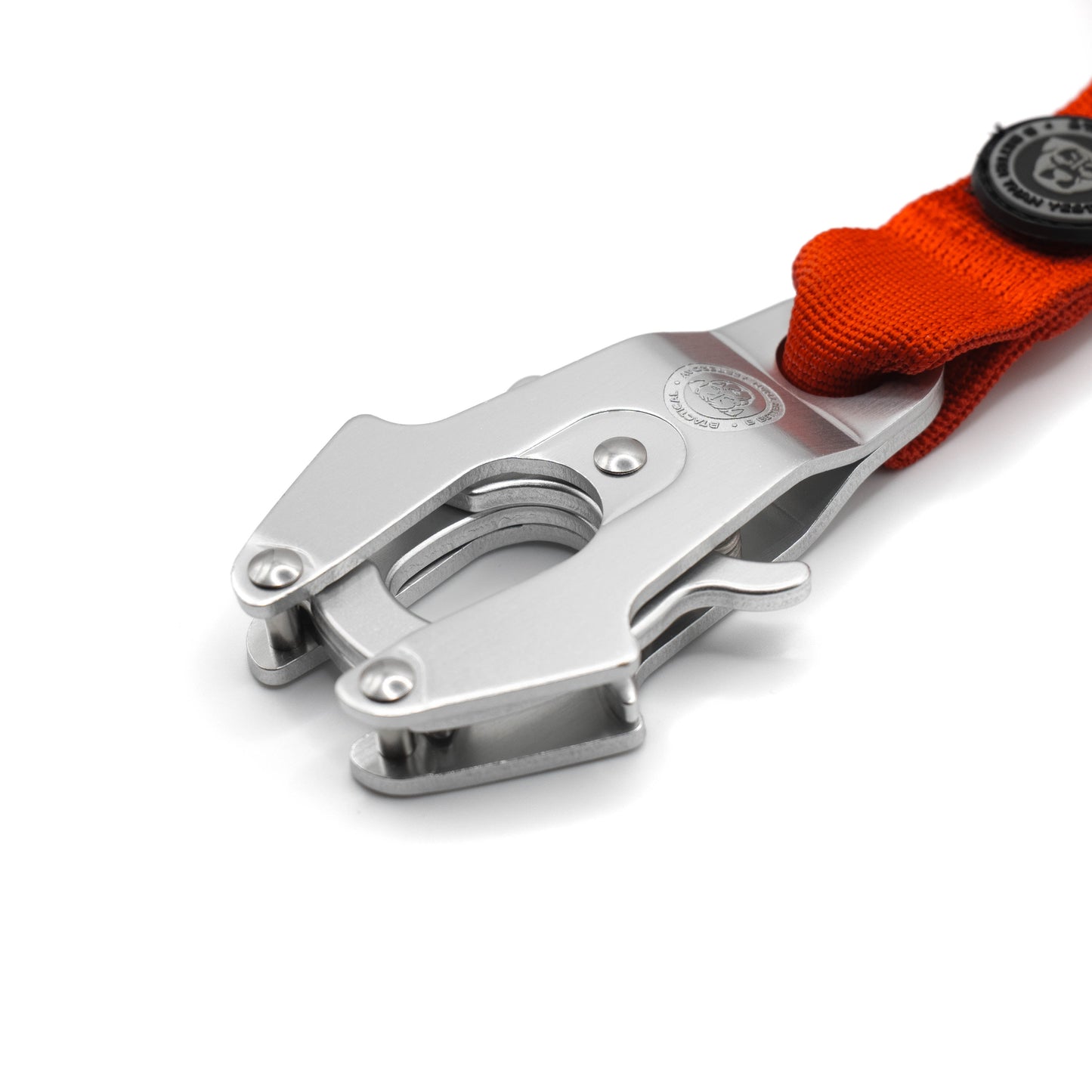 BTactical™ Nylon Frog Clip Dog Lead | Extra-Strong Anti Tangle - Citrus Red