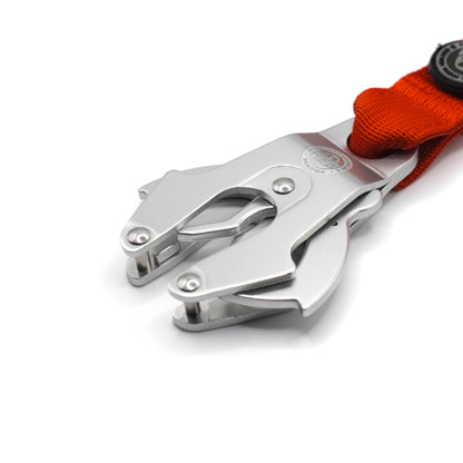BTactical™ Nylon Frog Clip Dog Lead | Extra-Strong Anti Tangle - Citrus Red