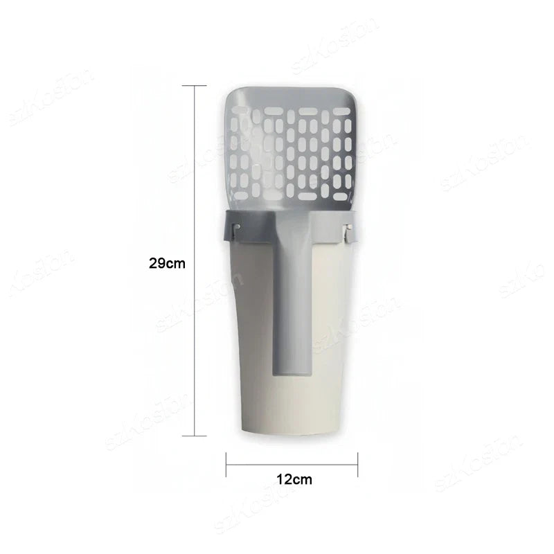 Cat Litter Scooper with Built-in Refill Bag System