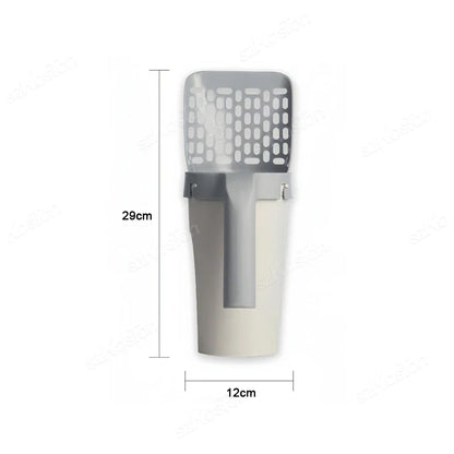 Cat Litter Scooper with Built-in Refill Bag System