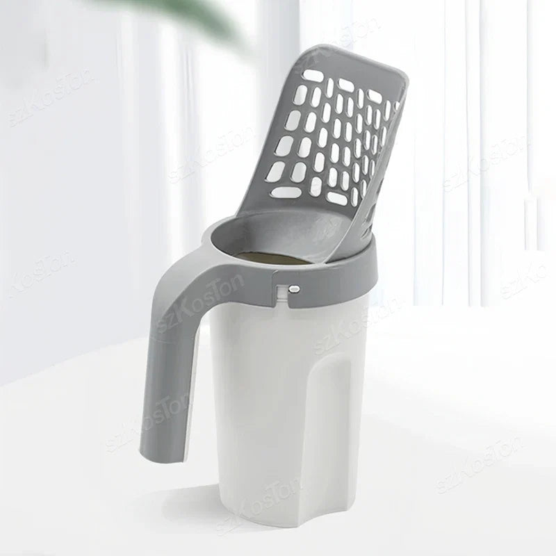 Cat Litter Scooper with Built-in Refill Bag System