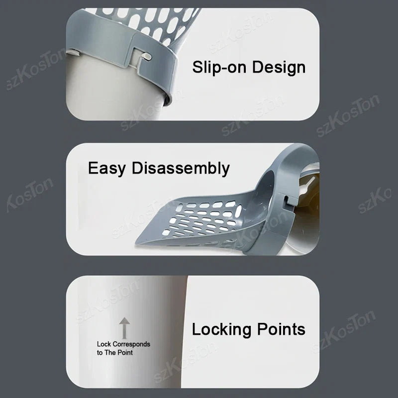 Cat Litter Scooper with Built-in Refill Bag System