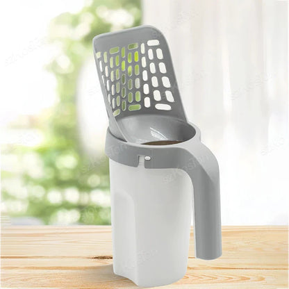 Cat Litter Scooper with Built-in Refill Bag System