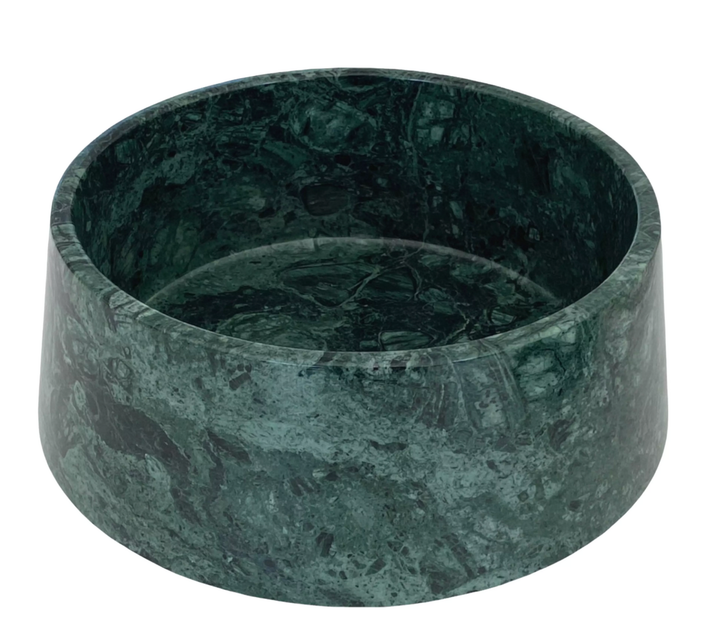 Dark Green Marble Dog Bowl