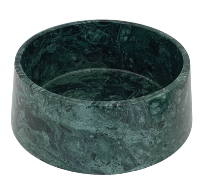 Dark Green Marble Dog Bowl