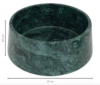 Dark Green Marble Dog Bowl