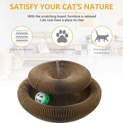 Organ Shape Cat Scratching Board with Bell Toy