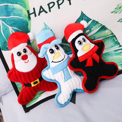 Christmas Plush Squeaky Dog Toy — Bite-Resistant Festive Fun
