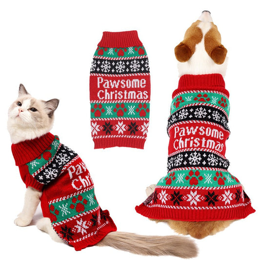 Winter Knit Dog Sweater