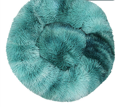 Tie-Dye Plush Round Pet Kennel