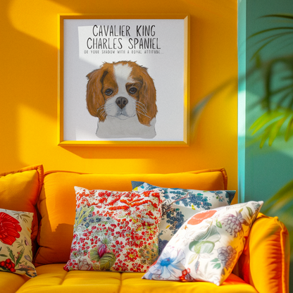 The Regal Shadow: Cavalier King Charles Spaniel Giclée Art Print
