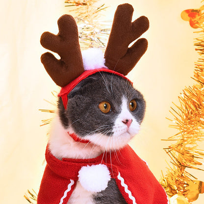 Christmas Santa Cloak & Hat Set for Cats & Dogs