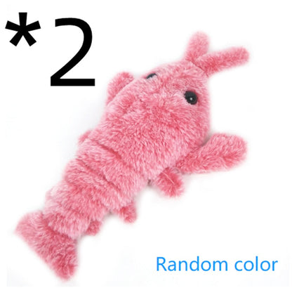 Electric Jumping Lobster Cat Toy — USB Rechargeable Plush