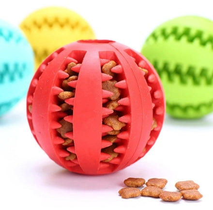 Food Dropping Bite-Resistant Dog Chew Ball