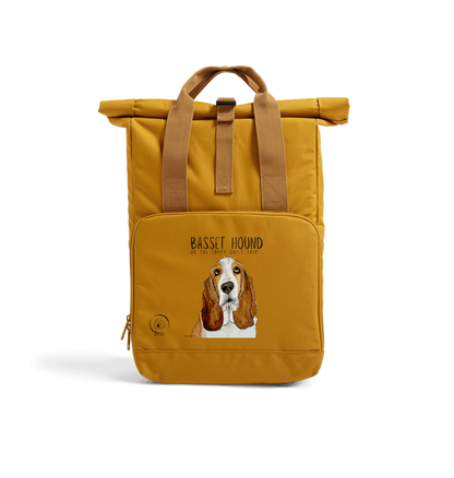 Basset Hound Roll-Top Backpack