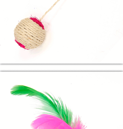 Sisal Feather Shuttlecock Cat Toy
