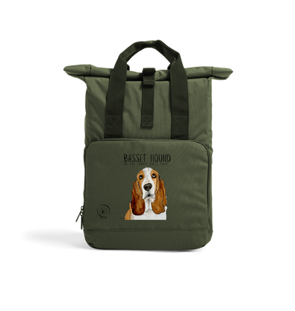 Basset Hound Roll-Top Backpack