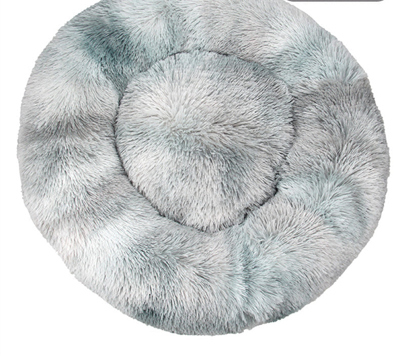 Tie-Dye Plush Round Pet Kennel